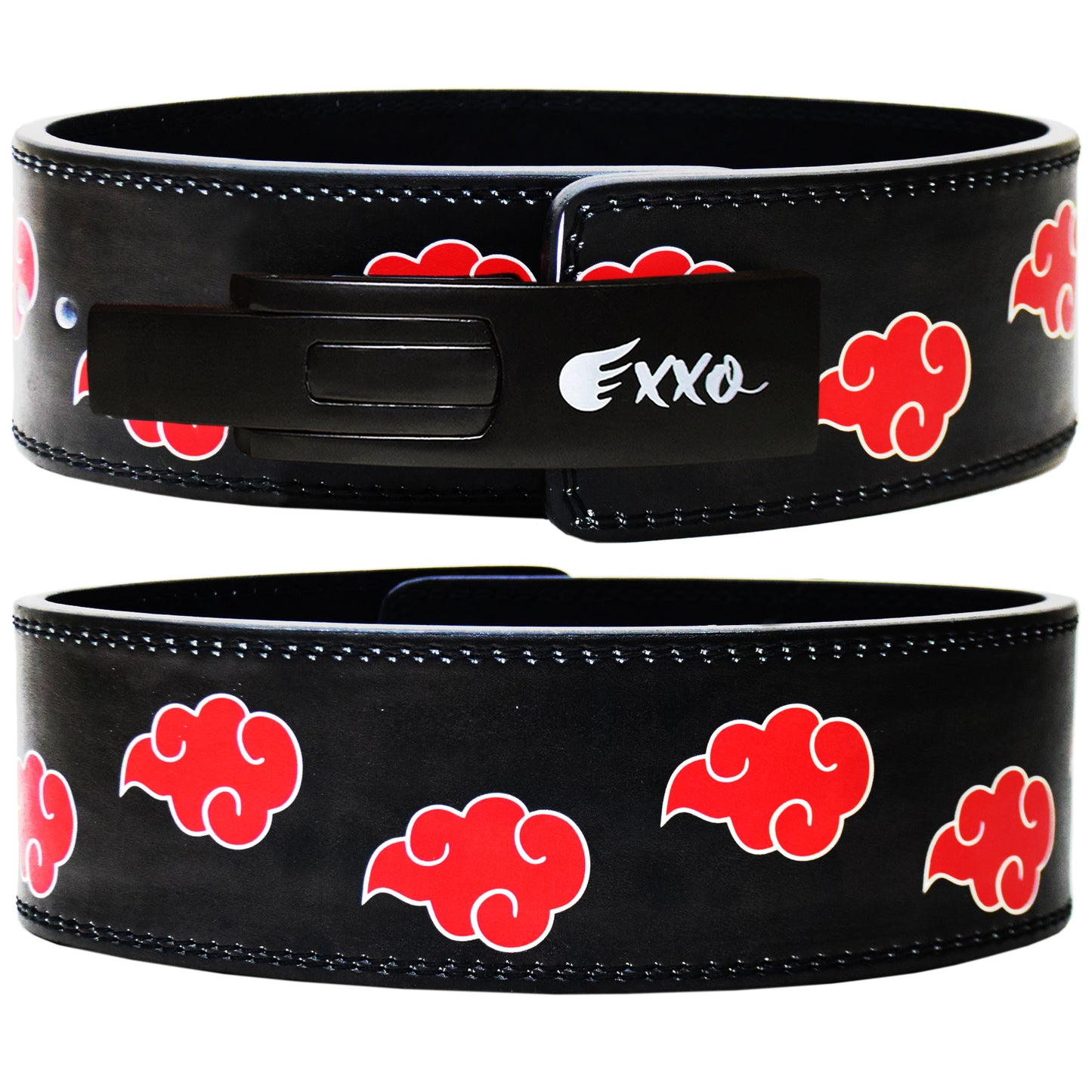 Red Cloud Anime Custom Lever Weightlifting Belt – 10MM Heavy Duty Powerlifting Gym Belt with Adjustable Buckle for Squats, Deadlifts, and Perfect Back Support for Men & Women (Basic Buckle)