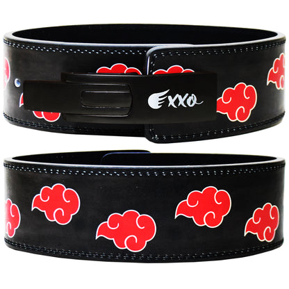 Red Cloud Anime Custom Lever Weightlifting Belt – 10MM Heavy Duty Powerlifting Gym Belt with Adjustable Buckle for Squats, Deadlifts, and Perfect Back Support for Men & Women (Basic Buckle)
