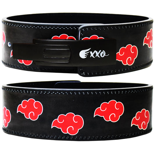 Red Cloud Anime Custom Lever Weightlifting Belt – 10MM Heavy Duty Powerlifting Gym Belt with Adjustable Buckle for Squats, Deadlifts, and Perfect Back Support for Men & Women (Basic Buckle)