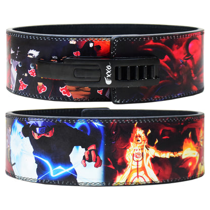 Anime Weight Lifting Belt with Naruto theme Heavy Duty Leather for Gym Strength Training, Weightlifting, and Powerlifting, Adjustable