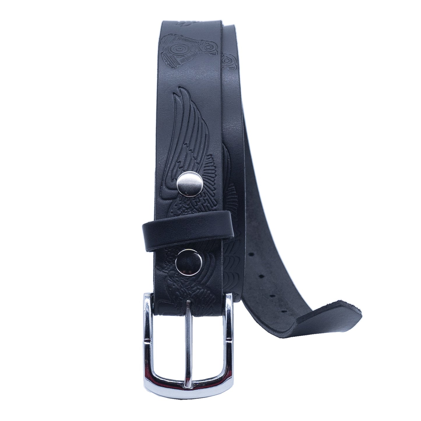 Set of 3 – 2 Wallets + 1 Genuine Leather Belt – Biker Gift Set