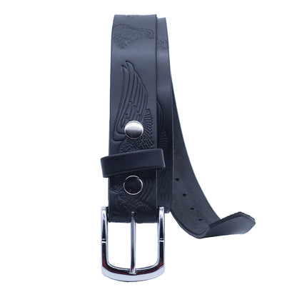 Set of 3 – 2 Wallets + 1 Genuine Leather Belt – Biker Gift Set