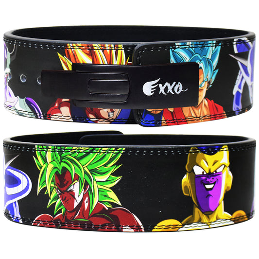 Anime Custom Lever Weightlifting Belt Dragon Ball Z themed – 10MM Heavy Duty Powerlifting Gym Belt with Adjustable Buckle for Squats, Deadlifts, and Perfect Back Support for Men & Women (Basic Buckle)