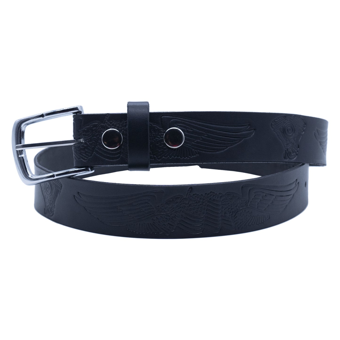 Set of 3 – 2 Wallets + 1 Genuine Leather Belt – Biker Gift Set