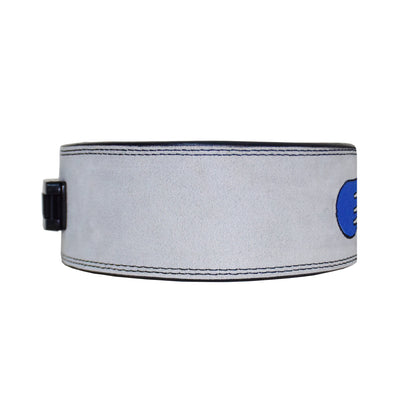 Exxo Weightlifting Lever Belt Made of Genuine Cow Leather 10mm Thick Heavy duty Belt with Outside Teeth Buckle for Men & Women Lower Back Support for Gym Workouts Deadlifts Squats Powerlifting (Black (Gray))