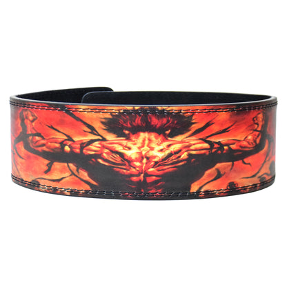 Anime Lever Gym Belt - 10MM Heavy Duty Baki Hanma Themed Weightlifting Gym Belt for Squats, Deadlifts, Back Support During Heavy Lifting