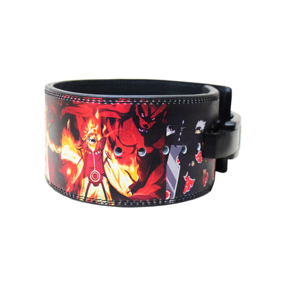Anime Weight Lifting Belt with Naruto theme Heavy Duty Leather for Gym Strength Training, Weightlifting, and Powerlifting, Adjustable