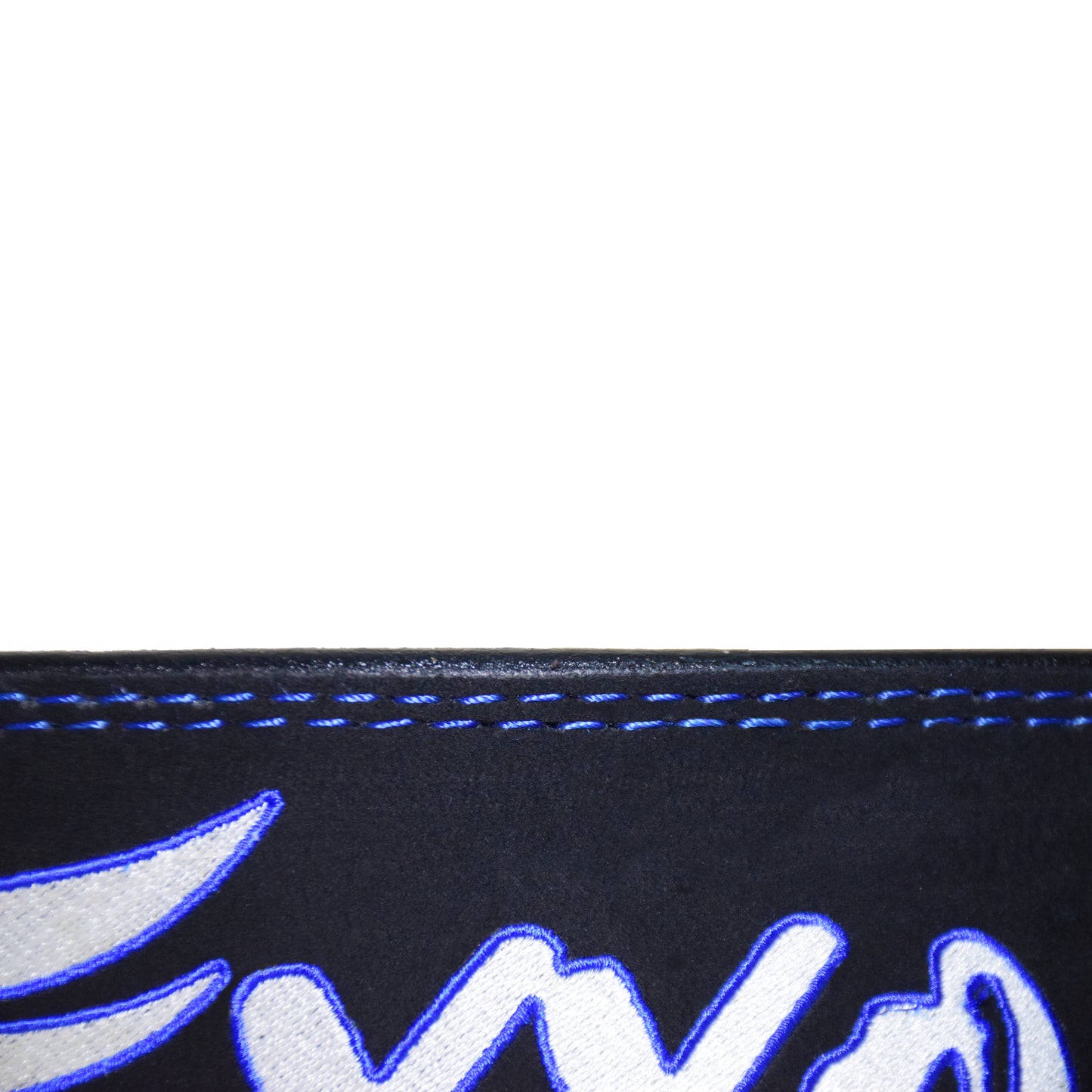 Exxo Weightlifting Lever Belt Made of Genuine Cow Leather 10mm Thick Heavy duty Belt with Outside Teeth Buckle for Men & Women Lower Back Support for Gym Workouts Deadlifts Squats Powerlifting (Black (Blue))