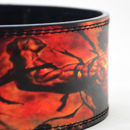 Anime Lever Gym Belt - 10MM Heavy Duty Baki Hanma Themed Weightlifting Gym Belt for Squats, Deadlifts, Back Support During Heavy Lifting