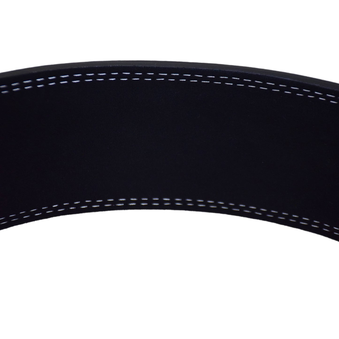 Exxo Weightlifting Lever Belt Made of Genuine Cow Leather 10mm Thick Heavy duty Belt with Outside Teeth Buckle for Men & Women Lower Back Support for Gym Workouts Deadlifts Squats Powerlifting (Black (White))