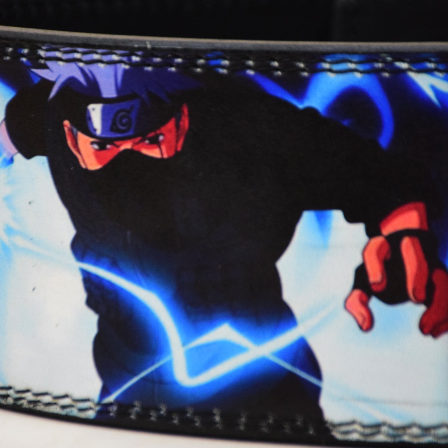 Anime Weight Lifting Belt with Naruto theme Heavy Duty Leather for Gym Strength Training, Weightlifting, and Powerlifting, Adjustable (Basic Buckle)