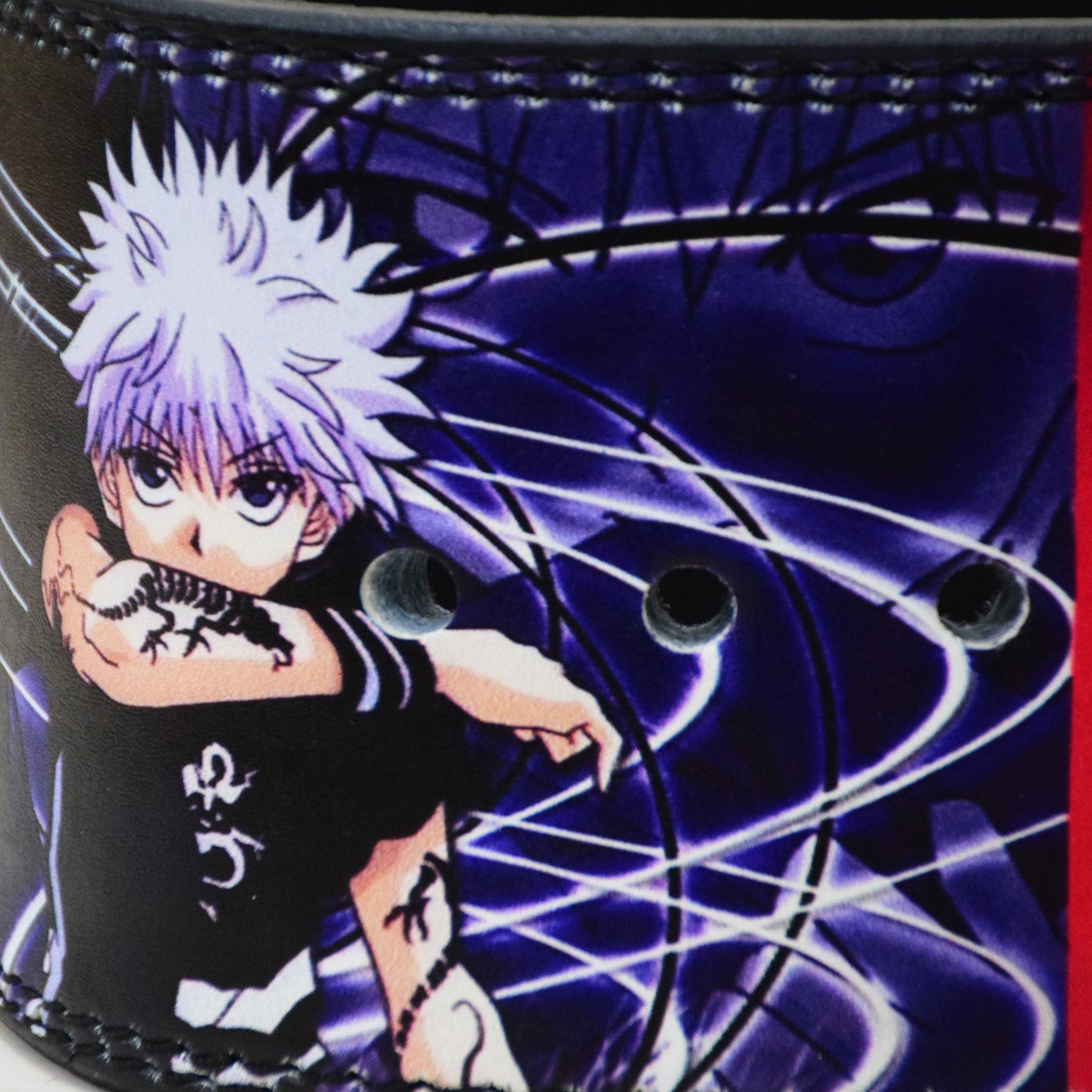 Anime Powerlifting Lever Belt - 10MM Heavy Duty Killua Themed Weightlifting Gym Belt for Squats, Deadlifts, Back Support During Heavy Lifting