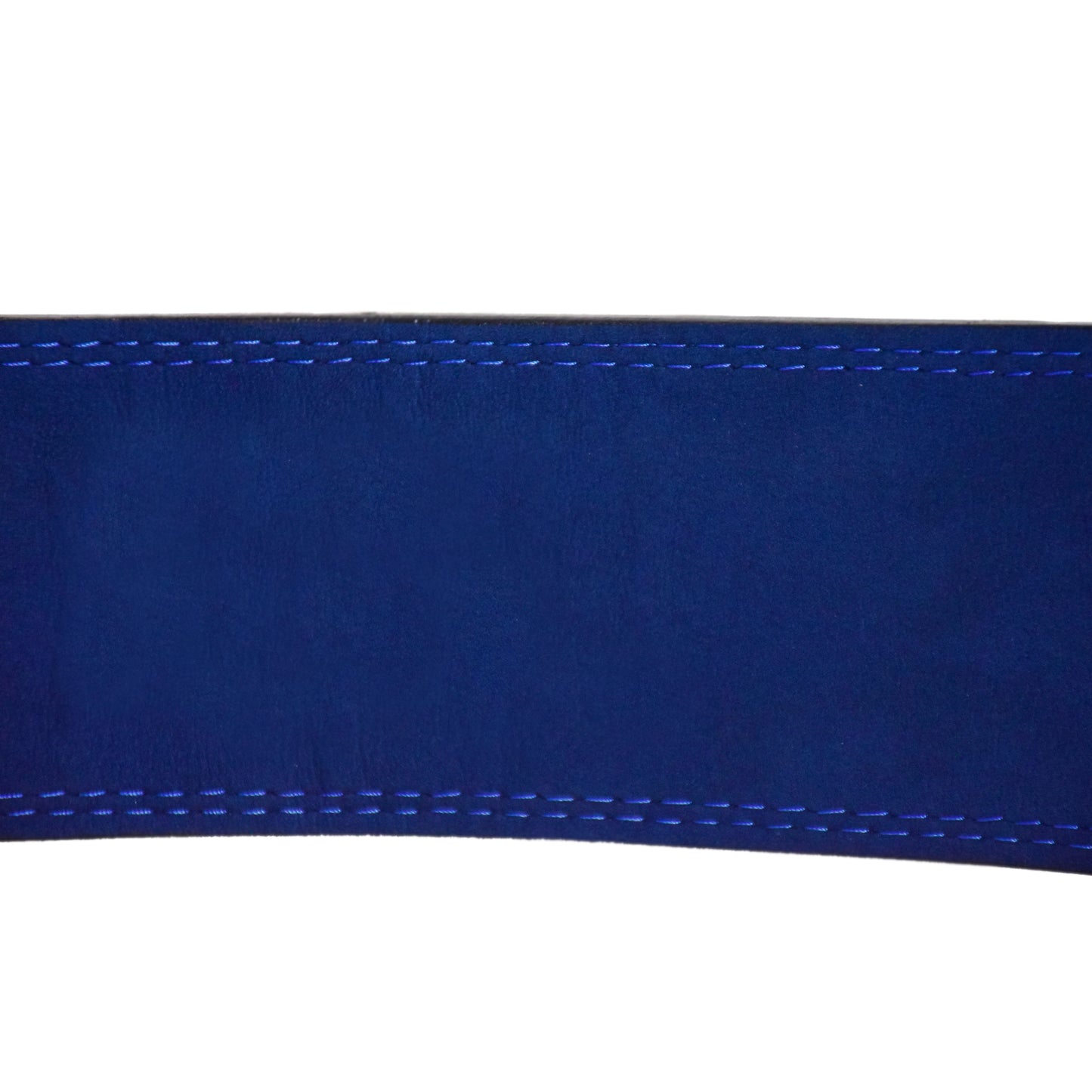 Exxo Weightlifting Lever Belt Made of Genuine Cow Leather 10mm Thick Heavy duty Belt with Outside Teeth Buckle for Men & Women Lower Back Support for Gym Workouts Deadlifts Squats Powerlifting (Black (Blue))