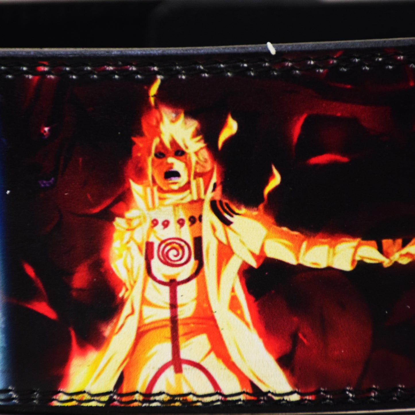 Anime Weight Lifting Belt with Naruto theme Heavy Duty Leather for Gym Strength Training, Weightlifting, and Powerlifting, Adjustable