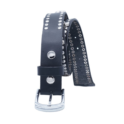 Set of 3 – 2 Wallets + 1 Genuine Leather Belt – Biker Gift Set