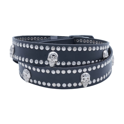 Set of 3 – 2 Wallets + 1 Genuine Leather Belt – Biker Gift Set