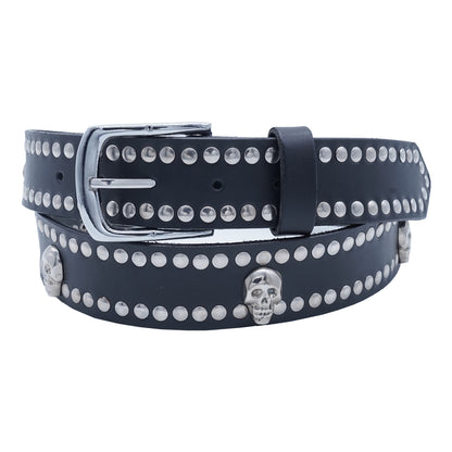 Set of 3 – 2 Wallets + 1 Genuine Leather Belt – Biker Gift Set