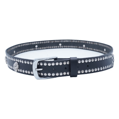 Set of 3 – 2 Wallets + 1 Genuine Leather Belt – Biker Gift Set