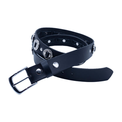 Set of 3 – 2 Wallets + 1 Genuine Leather Belt – Biker Gift Set