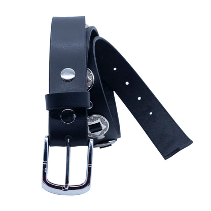 Set of 3 – 2 Wallets + 1 Genuine Leather Belt – Biker Gift Set