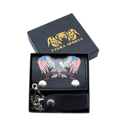 Set of 3 – 2 Wallets + 1 Genuine Leather Belt – Biker Gift Set