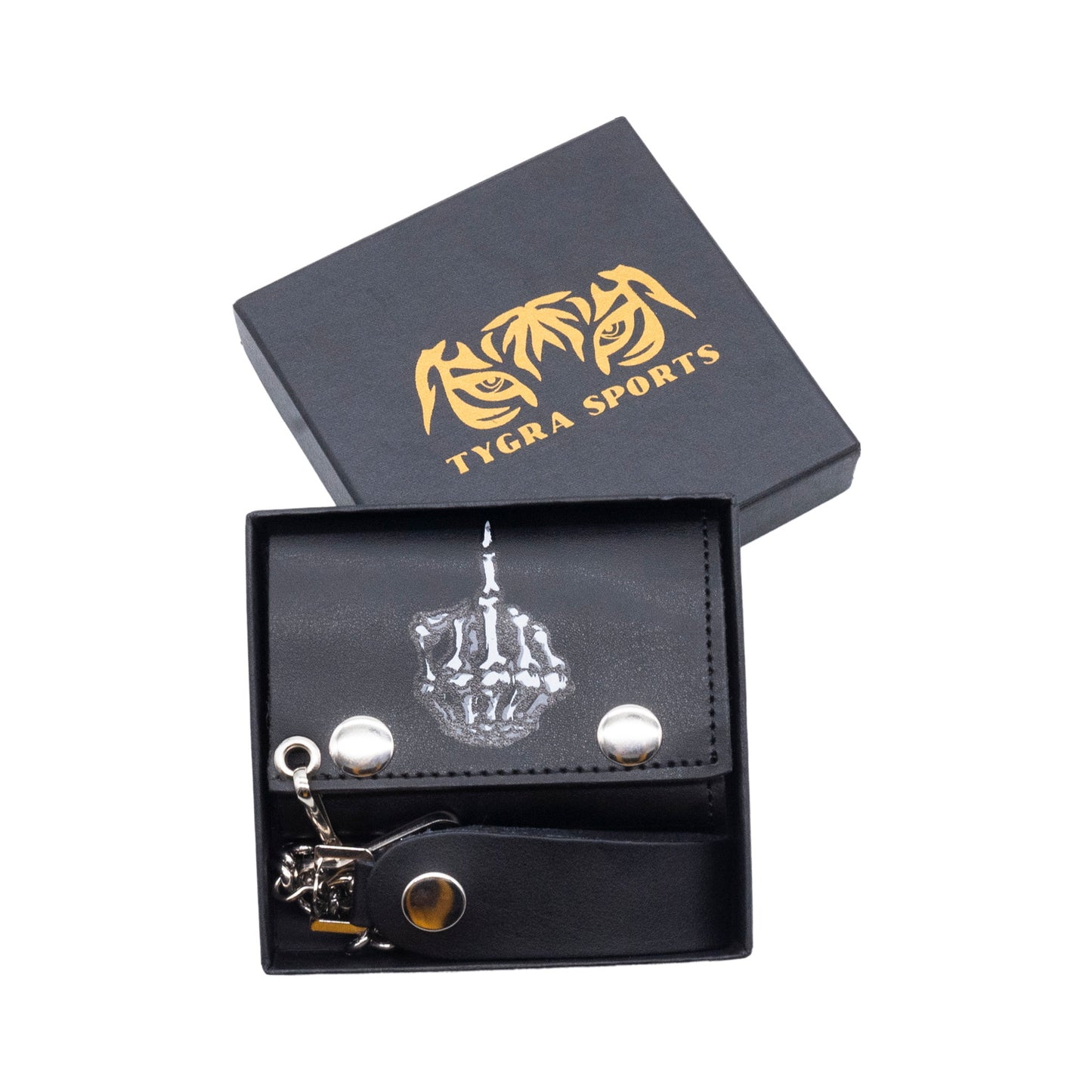 Set of 3 – 2 Wallets + 1 Genuine Leather Belt – Biker Gift Set