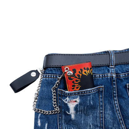 Set of 3 – 2 Wallets + 1 Genuine Leather Belt – Biker Gift Set