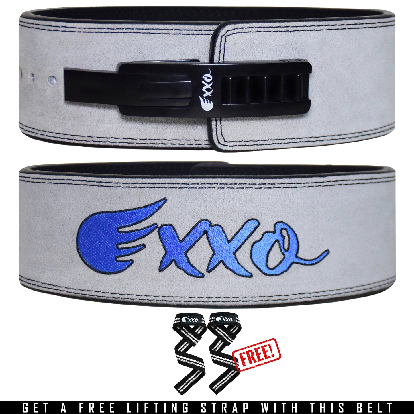 Exxo Weightlifting Lever Belt Made of Genuine Cow Leather 10mm Thick Heavy duty Belt for Men & Women Lower Back Support for Gym Workouts Deadlifts Squats Powerlifting